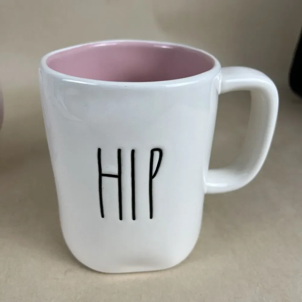3 RAE DUNN Artisan‎ By Magenta EASTER MUGS - BUNNY, “HOP TO IT”, “ HIP HOP”
